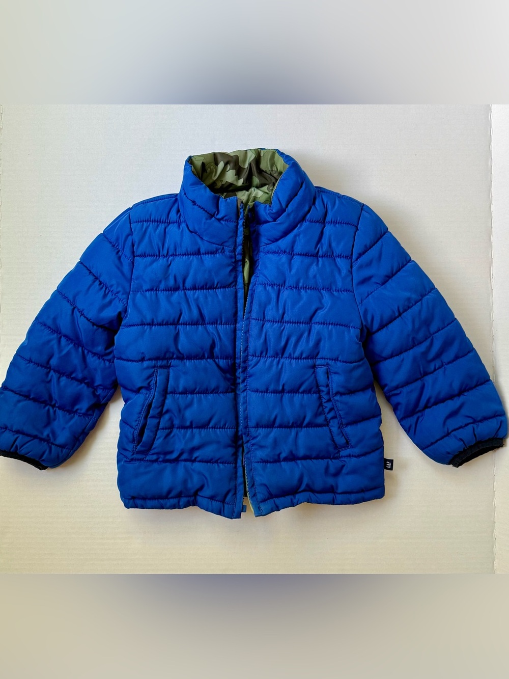 Baby Gap 3T Reversible Dinosaur Camo Puffer Jacket   🦖
